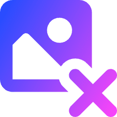 Image Photo Delete Icon from Core Gradient Set