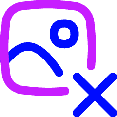Image Photo Delete Icon from Flex Neon Set