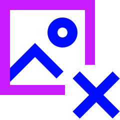 Image Photo Delete Icon from Sharp Neon Set