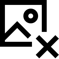 Image Photo Delete Icon from Sharp Line Set