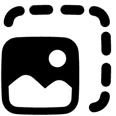 Image Photo Resize Icon from Plump Solid Set