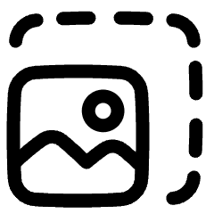 Image Photo Resize Icon from Plump Line Set