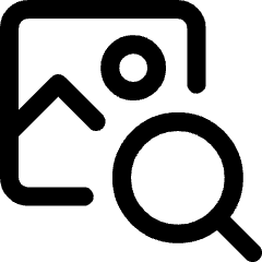 Image Photo Search Scan Detection Icon from Core Line Set