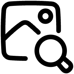 Image Photo Search Scan Detection Icon from Plump Line Set