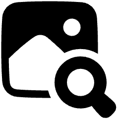 Image Photo Search Scan Detection Icon from Plump Solid Set