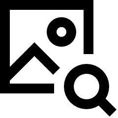 Image Photo Search Scan Detection Icon from Sharp Line Set