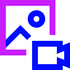 Image To Video Icon from Sharp Neon Set