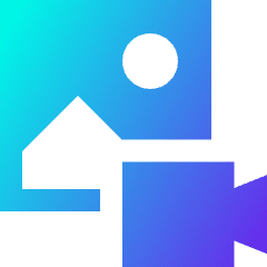 Image To Video Icon from Sharp Gradient Set