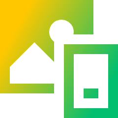 Insert From Other Device Icon from Sharp Gradient Set