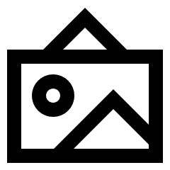 Landscape Frame Icon from Sharp Line Set