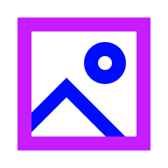 Landscape Image Solo Icon from Sharp Neon Set