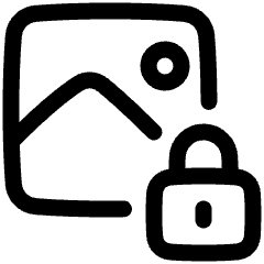Landscape Lock Icon from Plump Line Set