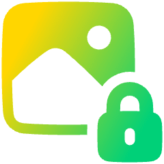 Landscape Lock Icon from Plump Gradient Set