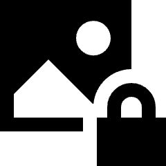 Landscape Lock Icon from Sharp Solid Set