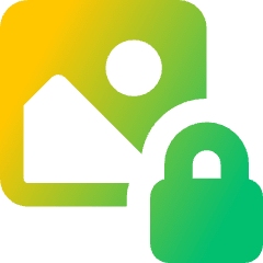 Landscape Lock Icon from Core Gradient Set