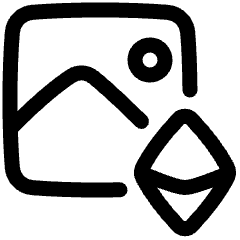 Landscape Nft Icon from Plump Line Set