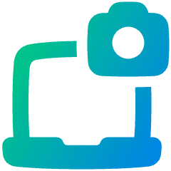 Laptop Camera Icon from Plump Gradient Set