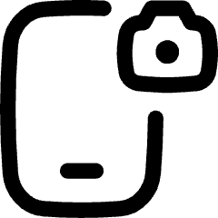 Mobile Phone Camera Icon from Flex Line Set