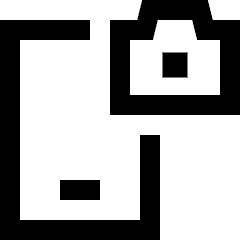 Mobile Phone Camera Icon from Sharp Line Set