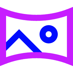 Photo Panorama Curved Icon from Sharp Neon Set