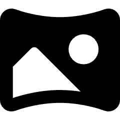 Photo Panorama Curved Icon from Core Solid Set