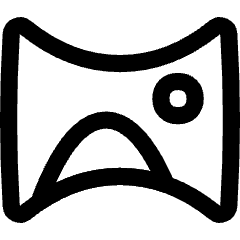 Photo Panorama Curved Icon from Flex Line Set