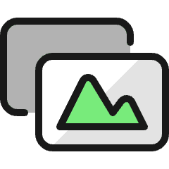 Picture Double Landscape Icon from Ultimate Colors Set