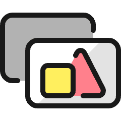 Picture Double Shapes Icon from Ultimate Colors Set