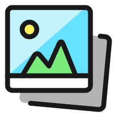 Picture Polaroid Landscape Icon from Ultimate Colors Set