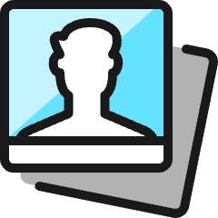 Picture Polaroid Man Icon from Ultimate Colors Set