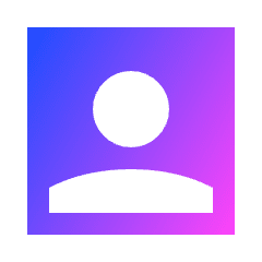Portrait Image Solo Icon from Sharp Gradient Set