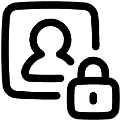 Portrait Lock Icon from Plump Line Set
