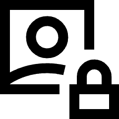 Portrait Lock Icon from Sharp Line Set