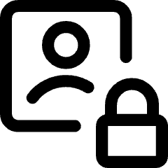 Portrait Lock Icon from Core Line Set