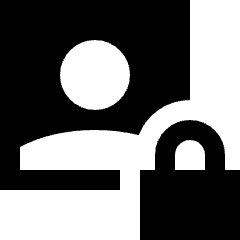 Portrait Lock Icon from Sharp Solid Set