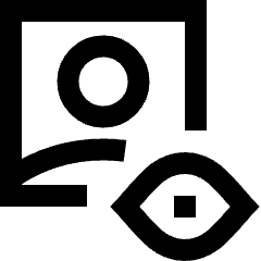 Portrait View Icon from Sharp Line Set