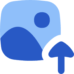 Upload Upscale Image Icon from Flex Flat Set