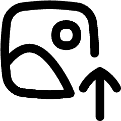 Upload Upscale Image Icon from Flex Line Set