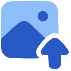 Upload Upscale Image Icon from Plump Flat Set