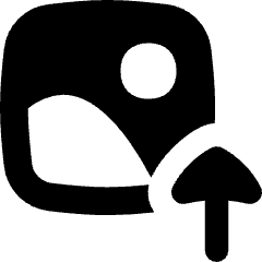 Upload Upscale Image Icon from Flex Solid Set