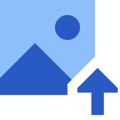 Upload Upscale Image Icon from Sharp Flat Set