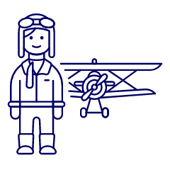 Pilot And Propeller 1 Illustration from UX Line Set