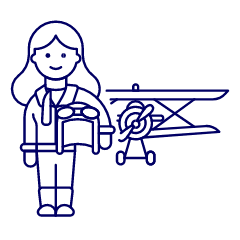 Pilot And Propeller 4 Illustration from UX Line Set