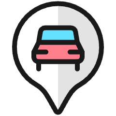 Style One Pin Car Icon from Ultimate Colors Set