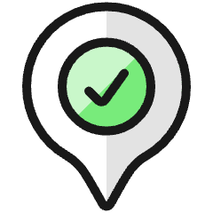 Style One Pin Check Icon from Ultimate Colors Set