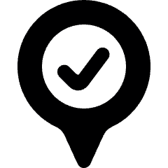 Style One Pin Check Icon from Ultimate Bold Set