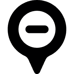 Style One Pin Circle Minus Icon from Ultimate Bold Set