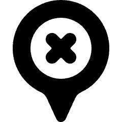 Style One Pin Circle Remove Icon from Ultimate Bold Set