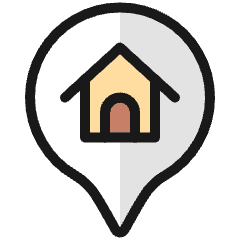 Style One Pin Home Icon from Ultimate Colors Set