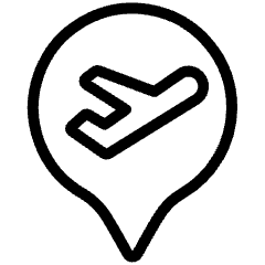 Style One Pin Plane Icon from Ultimate Light Set